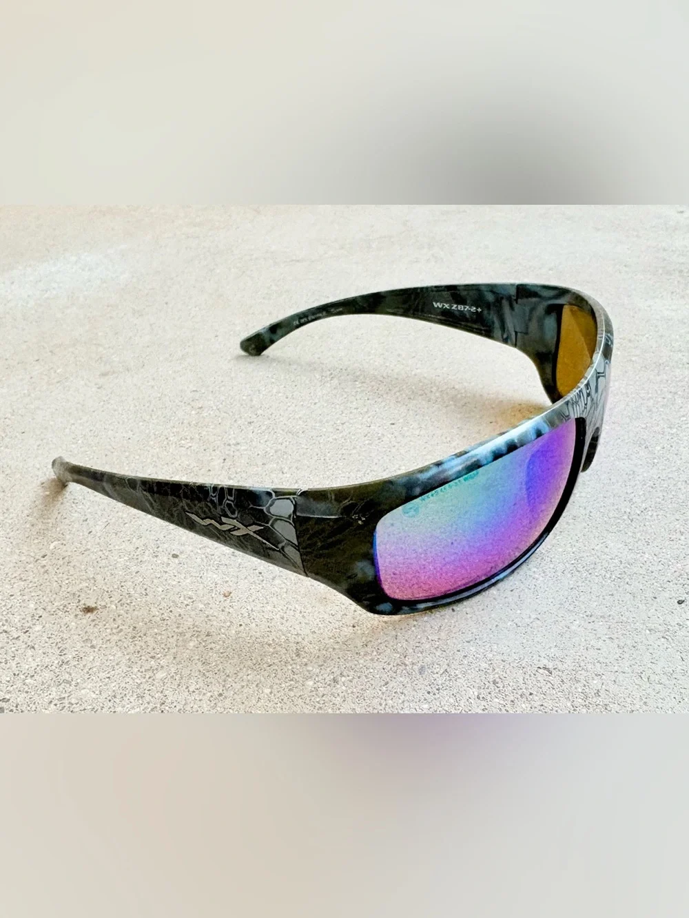 WILEY X OMEGA Polarized Mirror Lens Wrap Around Sunglasses WX Z87-2+